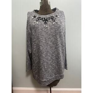 Dylan Gray gray embellished sweatshirt lounge top size XL